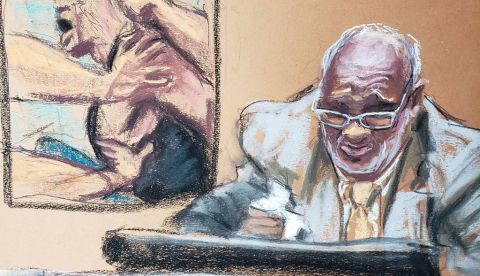 Boceto de la declaración de Charles McMillian. (Captura de pantalla - Reuters)