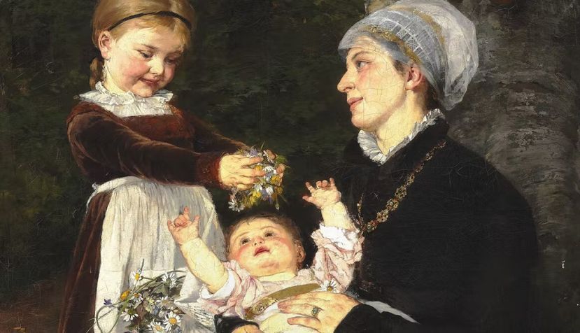 ‘La visita de la nodriza’, de Bertha Wegmann. Wikimedia Commons