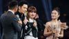 Chinese stars Xie Na, far right, and Huang Xiaoming, second from left, were among those reposting the ‘One China’ message. VCG via Getty Images