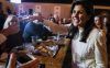 Republican presidential candidate Nikki Haley greets supporters on Jan. 3, 2024, at a bar in Londonderry, N.H. Erin Clark/The Boston Globe via Getty Images