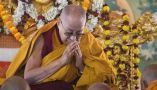 Tibetan spiritual leader Dalai Lama leads a prayer in the Indian state of Bihar on Jan. 1, 2022. Sandeep Kumar/Anadolu Agency via Getty Images