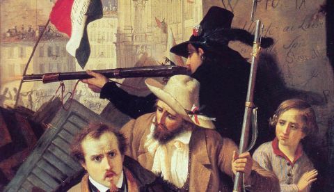 Episodio de las cinco jornadas de Milán, 18-22 de marzo de 1848. Óleo de Baldassare Verazzi (c. 1886). / Wikipedia