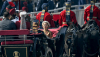 Ursula von der Leyen, la présidente de la Commission européenne, assiste au défilé de la 77e fête nationale indienne à Kartavya Path, à New Delhi. SajjadHussain/AFP