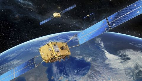 Fotografía facilitada por la Agencia Espacial Europea (ESA) del sistema de navegación por satélite Galileo. EFE/Archivo