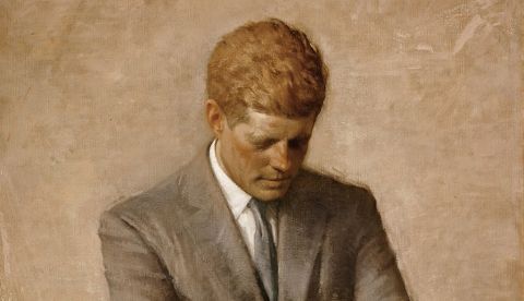 John Fitzgerald Kennedy, obra de Aaron Shikler. Retrato oficial póstumo ubicado en la Casa Blanca. / Wikipedia