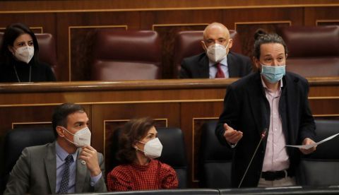 Pablo Iglesias este pasado miércoles en el Congreso de los Diputados.