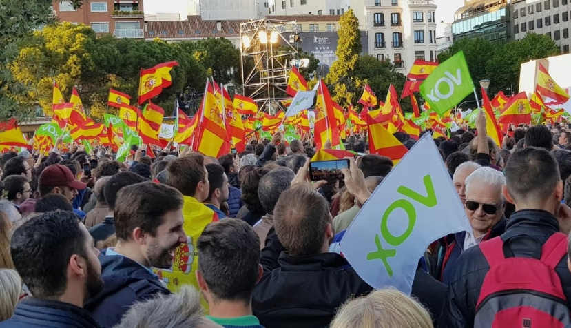 Acto de Vox en la plaza de Colón (Madrid) en 2019. Enriscapes/Shutterstock