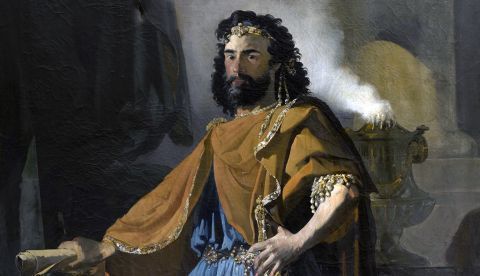 Eurico, rey de los godos (466-484 d.C.). Este monarca godo vio caer al Imperio Romano de occidente y supo aprovechar muy bien sus recursos para convertir al reino visigodo  en el reino más poderoso de Occidente en el siglo V. Fuente: wikimedia.org