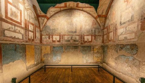 Las Termas de Caracalla de Roma desvelan los frescos de la “domus” de los dioses