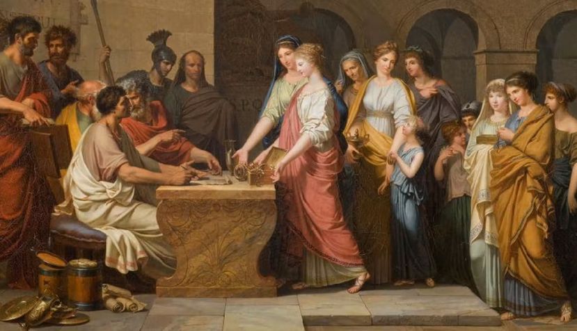 ‘La generosidad de las damas romanas’, de Louis Gauffier. Musée Sainte-Croix / Wikimedia Commons