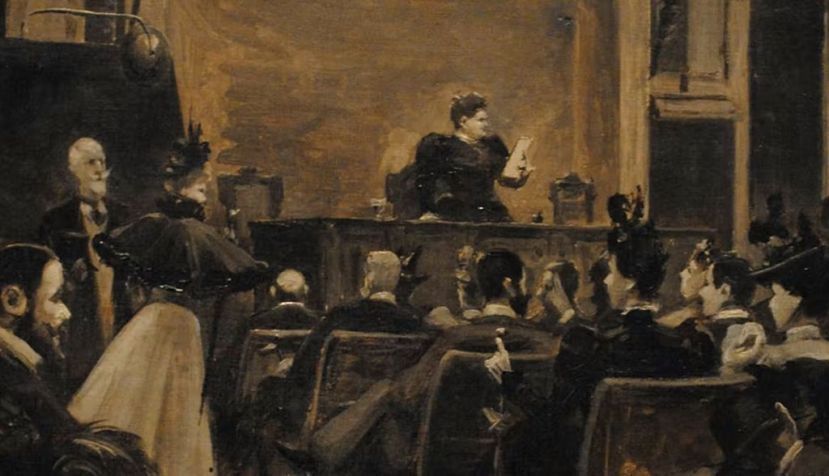 Retrato de Emilia Pardo Bazán en el Ateneo de Madrid, por Joaquín Vaamonde, 1897. Casa-museo Emilia Pardo Bazán.