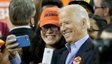  Then-Vice President Joe Biden at the NCAA men’s Final Four semifinal between the North Carolina Tar Heels and the Syracuse Orange on April 2, 2016, in Houston. Streeter Lecka/Getty Images