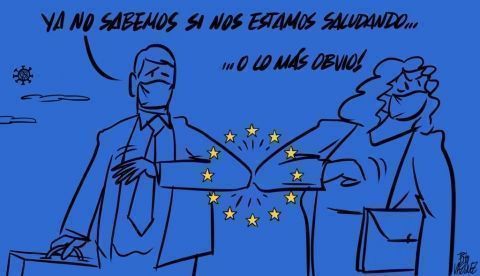 “Saludo europeo (comunicación no verbal)”