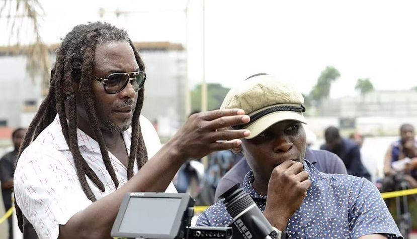 Filmmaker Biyi Bandele (left) directing the TV series Shuga in 2015. He was also a theatre maker and novelist. Pius Utomi Ekpei/AFP via Getty Images