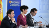 El ministro de Asuntos Exteriores, Unión Europea y Cooperación, junto a la ministra de Inclusión, Seguridad Social y Migraciones, y el ministro de Economía, Comercio y Empresa, durante la rueda de prensa tras el Consejo de Ministros. | Pool Moncloa / Borja Puig de la Bellacasa. La Moncloa, Madrid - 24.3.2026