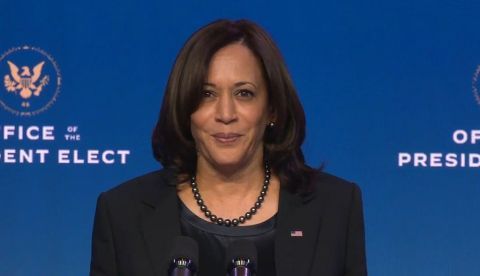 En la imagen la vicepresidenta electa de Estados Unidos, Kamala Harris.
