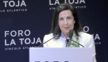 La ministra de Defensa, Margarita Robles, durante su intervención en la IV edición del Foro La Toja Vínculo Atlántico 2026: 'La relación atlántica y el futuro de Europa', en Lisboa. / © lamoncloa.gob.es. Ministerio de la Presidencia.