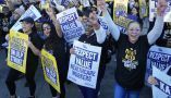 Kaiser Permanente health care workers in five states and Washington, D.C., are rallying against low wages and understaffing that they say is undermining patient care. AP Photo/Damian Dovarganes