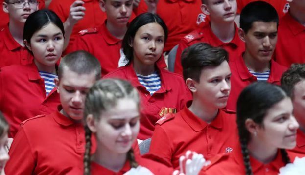 Generation ‘Z’: members of Russia’s Young Army Military Patriotic Movement at a rally in 2021. Mikhail Tereshchenko/TASS/Alamy Live News