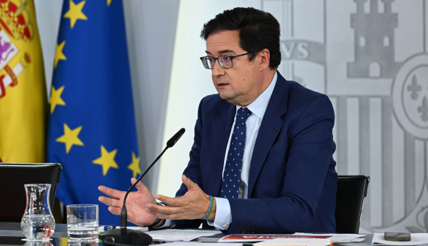 El ministro para la Transformación Digital y de la Función Publíca, Óscar López, durante la rueda de prensa posterior al Consejo de Ministros | Pool Moncloa/Borja Puig de la Bellacasa. La Moncloa, Madrid - 26.5.2026