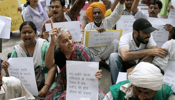 Protestors in New Delhi, India in 2006 against developments around the Sardar Sarovar Dam. Raveendran/AFP via Getty Images