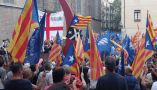 An Aliança Catalana rally in Fossar de les Moreres square, Barcelona, on September 10, 2025. Aniol/Wikimedia Commons