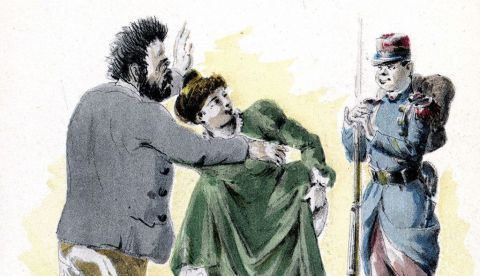 Caricatura de H. Lebourgeois inspirada en la novela "Germinal" de Émile Zola. / Archivo.