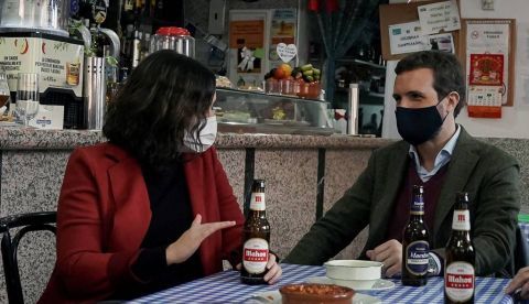 Isabel Díaz Ayuso junto a Pablo Casado en una imagen de archivo.