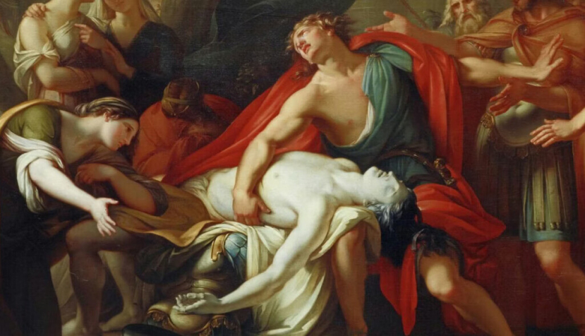Achilles Lamenting the Death of Patroclus by Gavin Hamilton (1760-1763). National Galleries of Scotland Collection