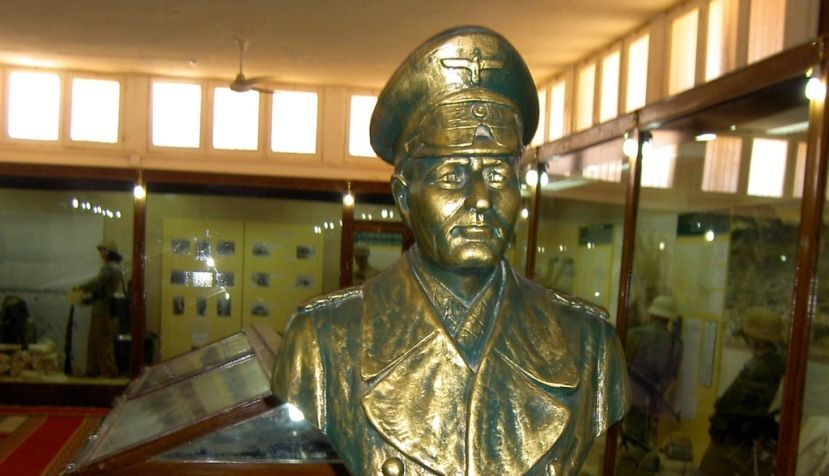 Busto de Rommel en el Museo de la batalla de El Alamein, Egipto. / Wikipedia
