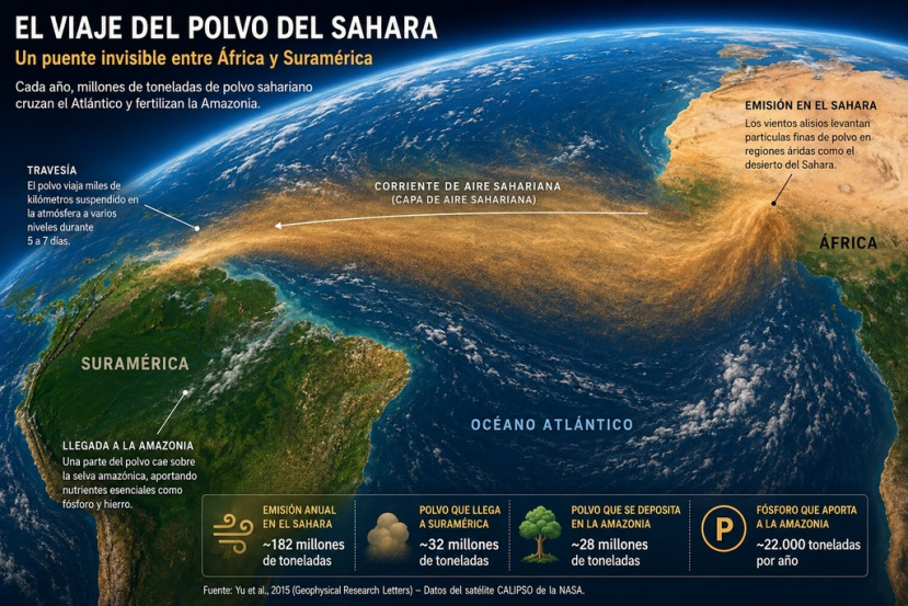 Cuando el Sáhara alimenta la Amazonia