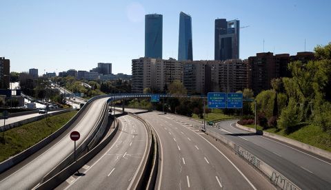 Madrid, sin tráfico. EFE/Chema Moya/Archivo
