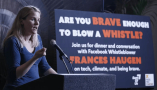 Facebook whistleblower Frances Haugen speaks at a conference in 2022. Kimberly White/Getty Images for SumOfUs