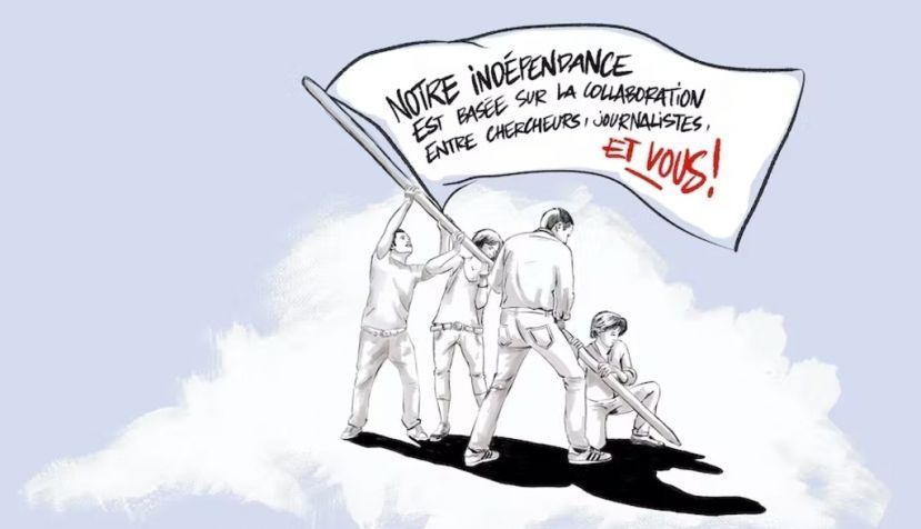 L'image conçue par Periscope pour la campagne de dons de The Conversation France.