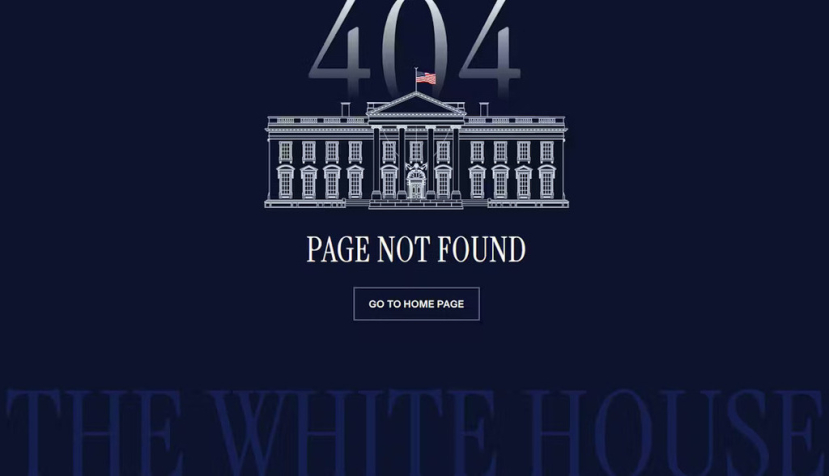 The White House’s Spanish-language page no longer works. Screenshot