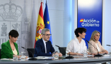 Los ministros Isabel Rodríguez, Arcadi España, Elma Saiz y Milagros Tolón durante la rueda de prensa posterior al Consejo de Ministros. | Pool Moncloa/Borja Puig de la Bellacasa. La Moncloa, Madrid - 2.6.2026