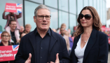 Keir Starmer arrives at Labour conference with his wife Victoria. EPA/Adam Vaughan
