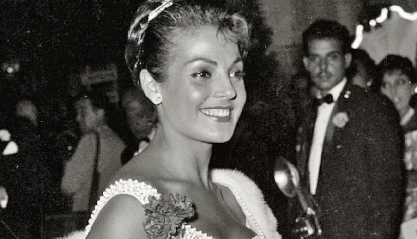 La actriz española Carmen Sevilla en el Festival de San Sebastián de 1956. Paco Marí / Kutxa Fototeka, CC BY-SA