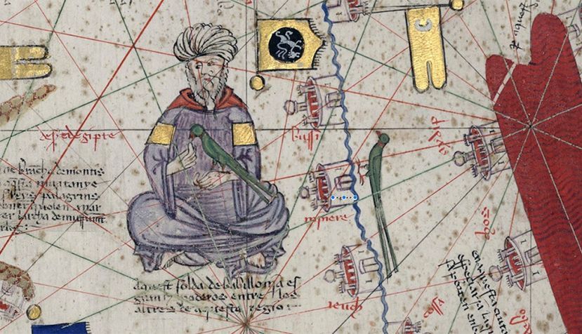 Detalle del mapa de Europa en el Atlas Catalán, de Abraham Cresques, 1375. Wikimedia Commons