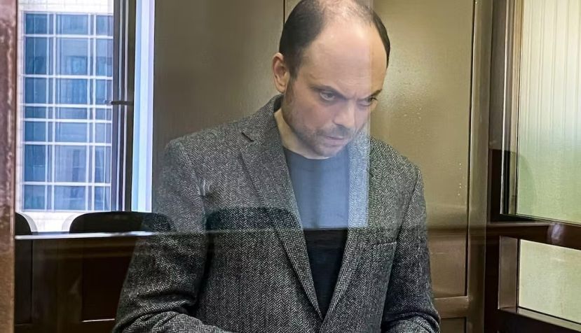 Russian dIssident Vladimir Kara-Murza has been sentenced to 25 years in prison for ‘treason’ among other charges. The Moscow City Court via AP