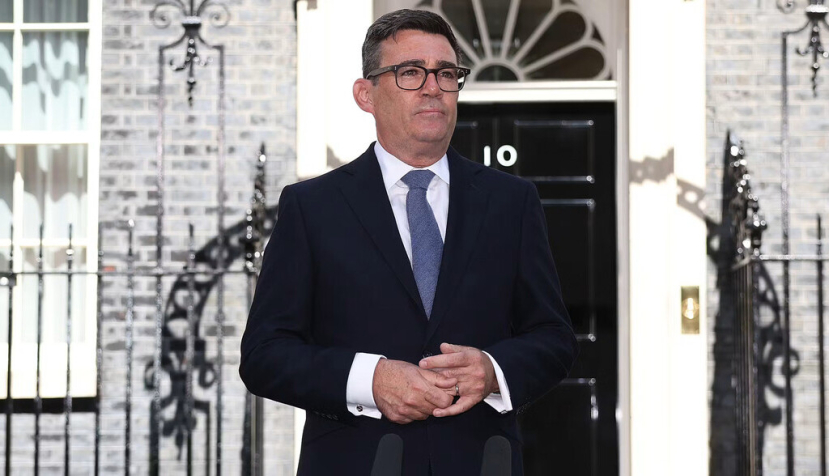 Andy Burnham delivers his inaugural speech as the U.K.’s new prime minister on July 20, 2026. Dan Kitwood/Getty Images