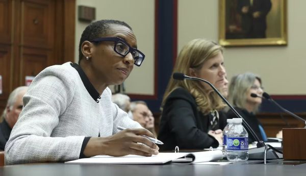 Harvard President Claudine Gay, University of Pennsylvania then-President Elizabeth Magill and MIT President Sally Kornbluth testify before Congress on Dec. 5, 2023. Kevin Dietsch/Getty Images