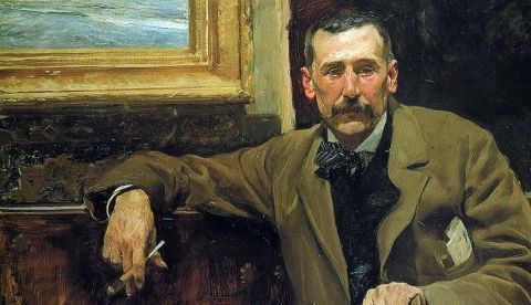Galdós pintado a sus 51 años de edad por el pintor postimpresionista español Joaquín Sorolla. / Wikipedia
