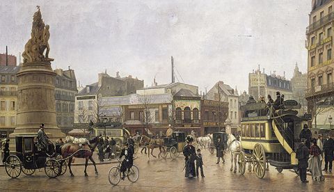 La plaza Clichy de París en 1896. Foto: Musée Carnavalet
