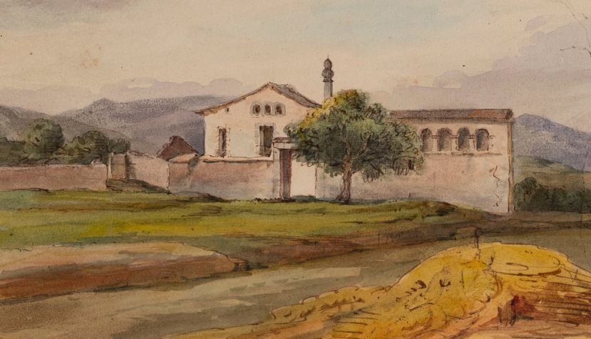 Masía en el camino de Sant Vicenç dels Horts a Molins de Rei. / Museu Nacional d'Art de Catalunya.