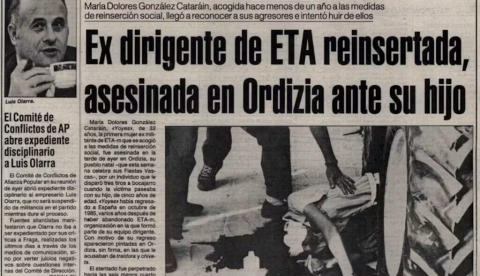 Portada del diario ‘El Correo’ (11 de septiembre de 1986). Diario 'El Correo'., FAL