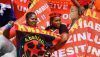 Members of shack-dwellers movement, Abahlali baseMjondolo protest the alleged theft of COVID-19 funds in Durban, South Africa. Photo by Darren Stewart/Gallo Images via Getty Images