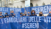Demonstration by the Sereni association in front of Bergamo City Hall, calling for a governmental commission of inquiry. Italy, July 31, 2021. Chiara Alfieri, Author provided. Chiara Alfieri, Author provided (no reuse)