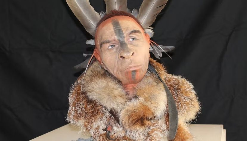Reconstrucción de un neandertal por Fabio Fogliazza. Museo de la Evolución Humana (Burgos).