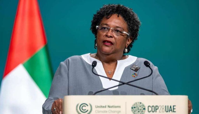 La primera ministra de Barbados, Mia Mottley, reclama en la COP28 un acuerdo por el metano